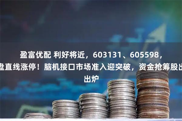 盈富优配 利好将近，603131、605598，尾盘直线涨停！脑机接口市场准入迎突破，资金抢筹股出炉