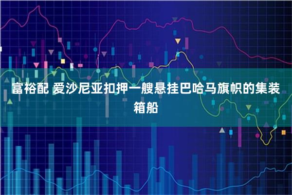 富裕配 爱沙尼亚扣押一艘悬挂巴哈马旗帜的集装箱船